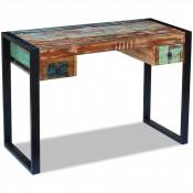 Helloshop26 - Bureau table meuble travail informatique bois de récupération massif