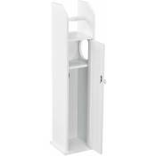 Helloshop26 - Meuble de salle de bain armoire rangement mdf laqué 78 cm blanc - Blanc