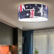 Honsel Leuchten - Plafonnier design drapeau pour votre espace de vie Textile rouge blanc bleu banner