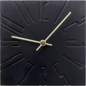 Horloge cubique noire 19x19