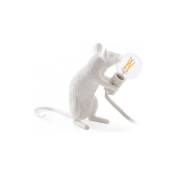 Lampe de Table - Lampe Souris Rat pour Enfants - Resina Blanc - Résine - Blanc