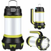 Led Rechargeable,USB Rechargeable led Camping Lantern Lampe Torche 360° Eclairage 6 Modes, IP65 Etanche Portable Suspendue - Tigrezy