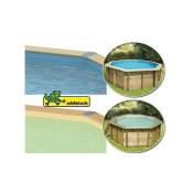 Liner sable ou bleu pour piscine ronde Ubbink Couleur liner: Gris - Dimensions piscine: 5,80 x 1,30 m