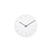 M-s - Horloge ronde 30 cm en plastique blanc et noir