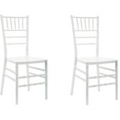 Mediawave Store - Ensemble 2 chaises Chiavari Blanc Design Classic pour Catering Vintage