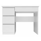 Meso - Bureau gauche style moderne bureau/chambre d'ado - 98x51x76 - 4 tiroirs