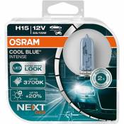 Osram - Kit 2 Ampoules Halogène auto cool blue® intense NextGen H15 12V 64176CBN-HCB - Transparent