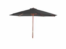 Parasol florida, parasol de jardin, parasol de marché, ø 3,5m polyester/bois 7kg ~ anthracite