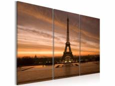 Paris prix - tableau "coucher de soleil sur la tour eiffel" 60 x 90 cm