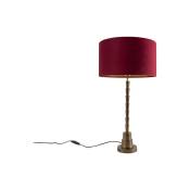 Pisos - Lampe de table avec Abat-Jour - 1 lumière - ø 350 mm - Rouge - Art Deco - éclairage intérieur - Salon i Chambre - Rouge - Qazqa