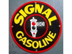 "plaque emaillée signal gasoline feux usa deco garage loft us"