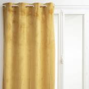 Rideau avec tissage brodé doré - Longueur 260, Largeur 140,Epaisseur 0.2cm - Jaune