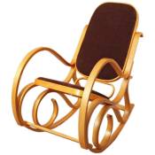 Rocking-chair fauteuil à bascule M41, imitation chêne,