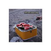 Rqiurpn - barbecue de table au charbon, grille camping, Sunshine Yellow, 44x33x23cm