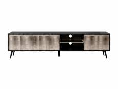 Selsey bello - meuble tv 175 cm, motif du tressage viennois, pieds noirs