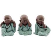 SIL - Statuette 3 bouddhas en polyrésine Enfants