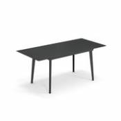 Table à rallonge Plus4 Balcony / L 120 + 52 cm - 4 à 6 personnes - Emu gris en métal