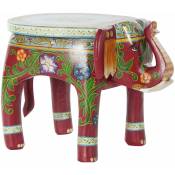 Table auxiliaire poignée acrylique 46X35X35 poignée acrylique éléphant Matériel multicolore Famille de couleurs tables auxiliaires Détails
