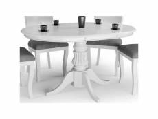 Table blanche ronde extensible avec pied central windsor 319