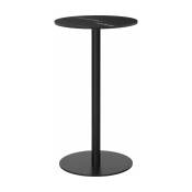 Table de bar ronde en marbre noir 60 cm Gubi 1.0 -