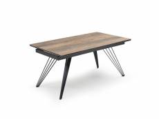 Table extensible 160-240 cm céramique effet bois pieds filaires - texas 01 65087488_65087499