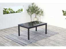 Table extensible de jardin aluminium ravenne 6 à 12