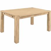 Table extensible en chêne massif blanchi Ritza 160