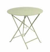 Table pliante Bistro / Ø 77cm - Trou pour parasol - Fermob vert en métal