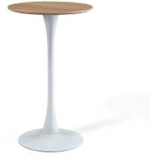 Ventamueblesonline - table haute ibiza white-wood ø