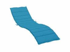 Vidaxl coussin de chaise longue bleu 200x70x3 cm tissu oxford