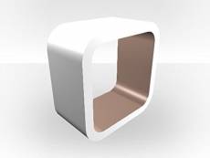 Zespoke Blanc Extérieur Cube Meuble multimédia