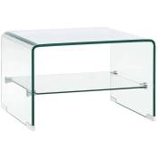 ZVD - hyy ar Table basse en verre trempé transparent,