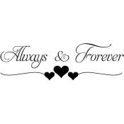 1Pieces Vinyl Wall Decor i Love You Always Forever