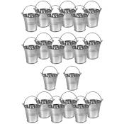 20 PièCes Mini Seau en MéTal Portable Pot de Vases