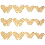 36 Pcs 3D creux papillon mur autocollant papier de