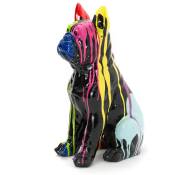 Amadeus - Bulldog Yuki Trash 82 cm noir et multicolore - Multicolore