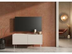 Bobochic meuble tv 2 portes 120 cm atlas beige