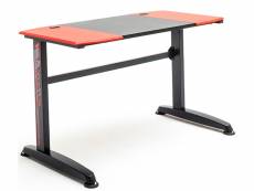 Bureau d'ordinateur / table de jeu coloris noir et rouge - longueur 120 x hauteur 72 x profondeur 60 cm