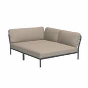 Canapé droit Level Cozy / Assise profonde - Angle droite - L 173,5 x P 139 cm - Houe beige en tissu