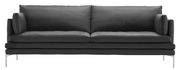 Canapé droit William / Tissu - 3 places - L 224 cm - Zanotta gris en tissu