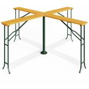 Casaria - Table haute pliante en bois 20 personnes Table de reception Table bar Quattro Anniversaire gardenparty fête