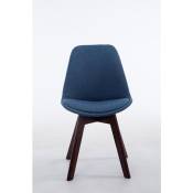 Chaise de salle à manger robuste en cadre en bois et tissu couvrant diverses couleurs colore : bleu