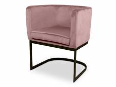 Chaise / fauteuil ilona velours rose