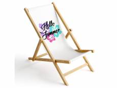 Chaise longue pliable en bois fauteuil de plage pliant en hetre classique lit de plage hello summer 1 [119]