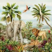 Coussin - Les animaux de la jungle elephant, lion,