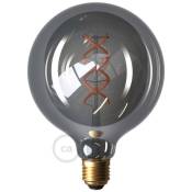 Dl Daylightitalia - Ampoule Smoky led Globe G125 Filament Courbe en Spirale 5W 120Lm E27 1800K Dimmable