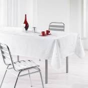 Douceur D'intérieur - Nappe rectangle 150 x 240 cm polyester imprime argent bully Blanc - Blanc