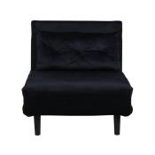 Ebuy24 - Vicky canapé-lit ,fauteuil velours noir.