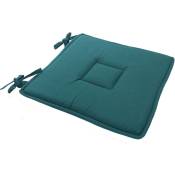 Enjoy Home - Galette plate à nouettes 40 x 40 cm lola 100% coton coloris vert fonce