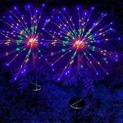 Fireworks Solar Garden Lights Outdoor,[2 pack] Starburst
